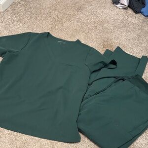 Mandala Dark Green Scrub Set